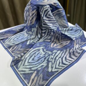 Zebra Desen Eşarp (Lacivert)
