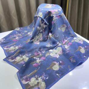 Nadide Desen Eşarp (Mor-Lacivert)