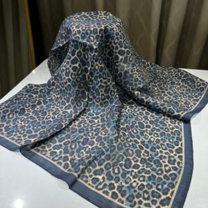 Leopar Desen Eşarp (Lacivert-Mavi)