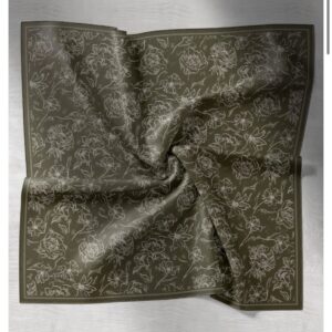 Çizgi Desen Eşarp (Haki)