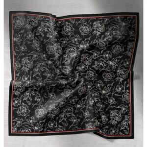 Çizgi Desen Eşarp (Siyah)