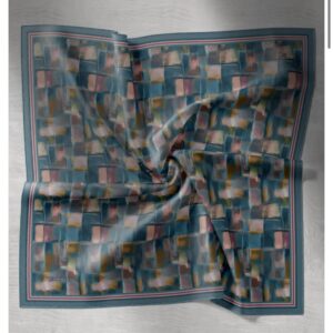 Violet Desen Eşarp (Mavi)