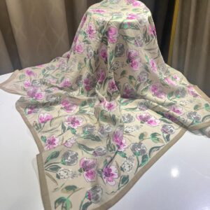 Lilyum Desen Eşarp (Pembe)