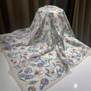 Lilyum Desen Eşarp (Taş Rengi)