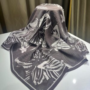 Rozy Desen Eşarp (Siyah)
