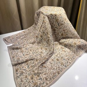 Fırça Desen Eşarp (Sütlü Kahve Tonları)