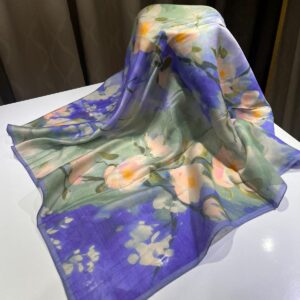 Gül Desen Eşarp (Mor)