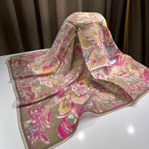 Rozy Desen Eşarp (Kahve-Pembe)
