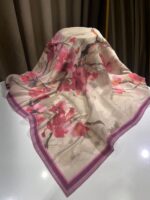 açelya desen eşarp pembe