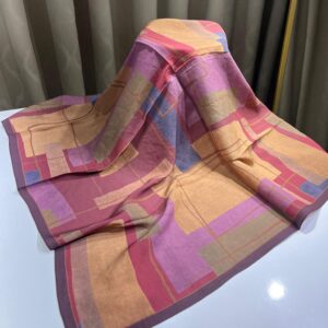 Geometrik Desen Eşarp (Pembe Tonları)