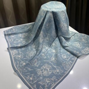 Çizgi Desen Eşarp (Mavi)