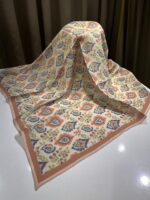 çıtır vintage desen eşarp somon