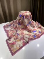 mayda desen eşarp pembe