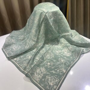 Çizgi Desen Eşarp (Mint Yeşili)