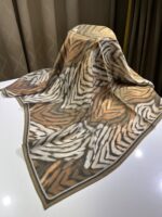 zebra desen eşarp bakır