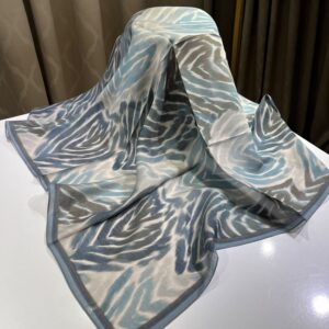Zebra Desen Eşarp (Buz Mavisi)