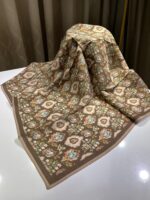 çıtır vintage desen eşarp kahve