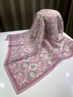çıtır vintage desen eşarp açık pembe