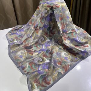 Mozaik Desen Eşarp (Uçuk Lila)