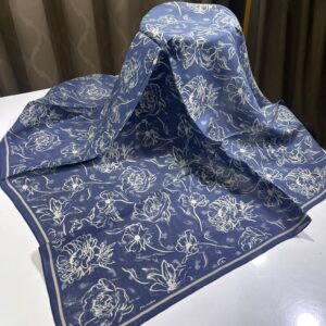 Çizgi Desen Eşarp (Lacivert)