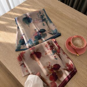 Nadide Desen Eşarp (Bordo)