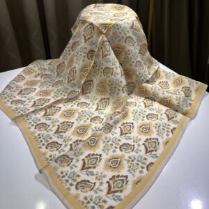 Çıtır Vintage Desen Eşarp (Sarı)