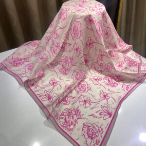 Çizgi Desen Eşarp (Pembe)