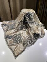 zebra desen eşarp vizon