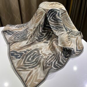 Zebra Desen Eşarp (Vizon)