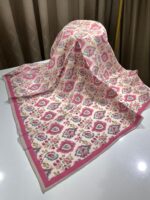 çıtır vintage desen eşarp pembe