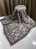 çıtır vintage desen eşarp siyah