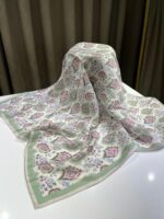 çıtır vintage desen eşarp yeşil