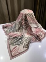 zebra desen eşarp pembe
