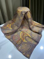etro desen eşarp acı kahve