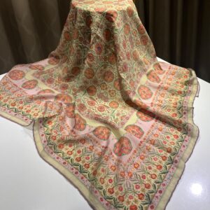 Etnik Desen Eşarp (Soft Yeşil)