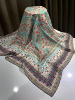 Etro desen eşarp su mavisi