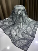 etro desen eşarp siyah