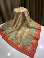 Etro desen eşarp kiremit mint