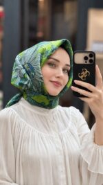 Hürrem desen eşarp yeşil